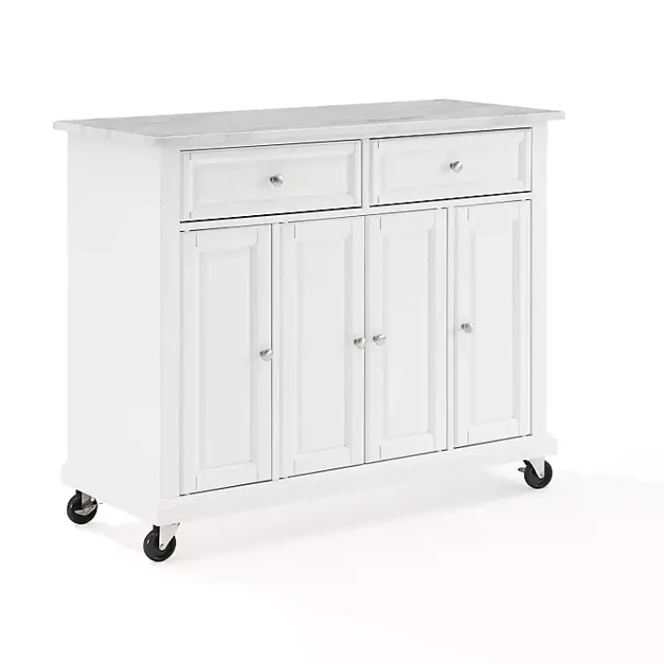 Kirklands Home Kitchen Islands & Bar Carts|Gia All Marble Kitchen Island White