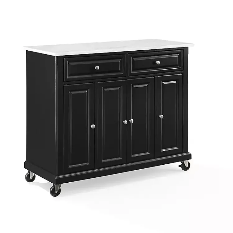 Kirklands Home Kitchen Islands & Bar Carts|Gia Black and White Marble Kitchen Island