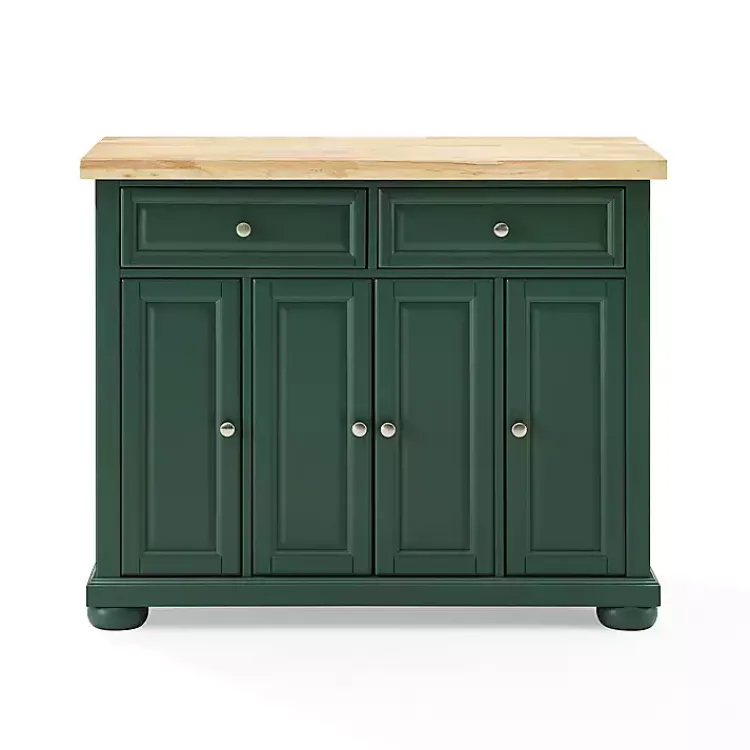 Kirklands Home Kitchen Islands & Bar Carts|Gia Forest Green Wood Kitchen Island