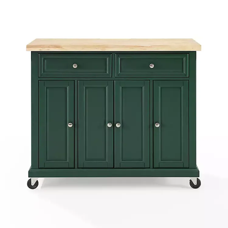 Kirklands Home Kitchen Islands & Bar Carts|Gia Forest Green Wood Kitchen Island