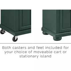 Kirklands Home Kitchen Islands & Bar Carts|Gia Forest Green Wood Kitchen Island