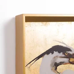 Kirklands Home Framed Art|Gilded Egret Framed Art Print