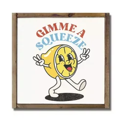 Kirklands Home Wall Quotes & Signs|Gimme a Squeeze Lemon Framed Wall Plaque