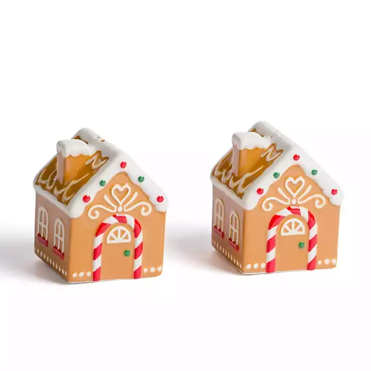 Kirklands Home Serving & Entertaining|Gingerbread House 2-pc. Salt & Pepper Shaker Set Brown