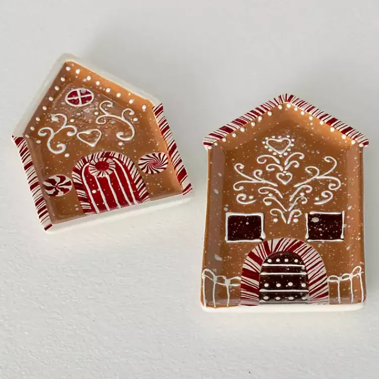 Outlet Gingerbread House Serving Trays, Set of 2 Christmas Dining & Entertaining