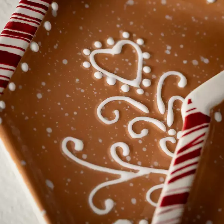 Outlet Gingerbread House Serving Trays, Set of 2 Christmas Dining & Entertaining