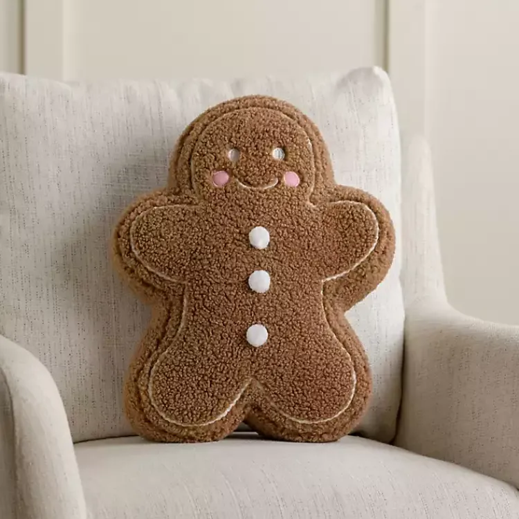 Clearance Gingerbread Man Pillow Christmas Pillows