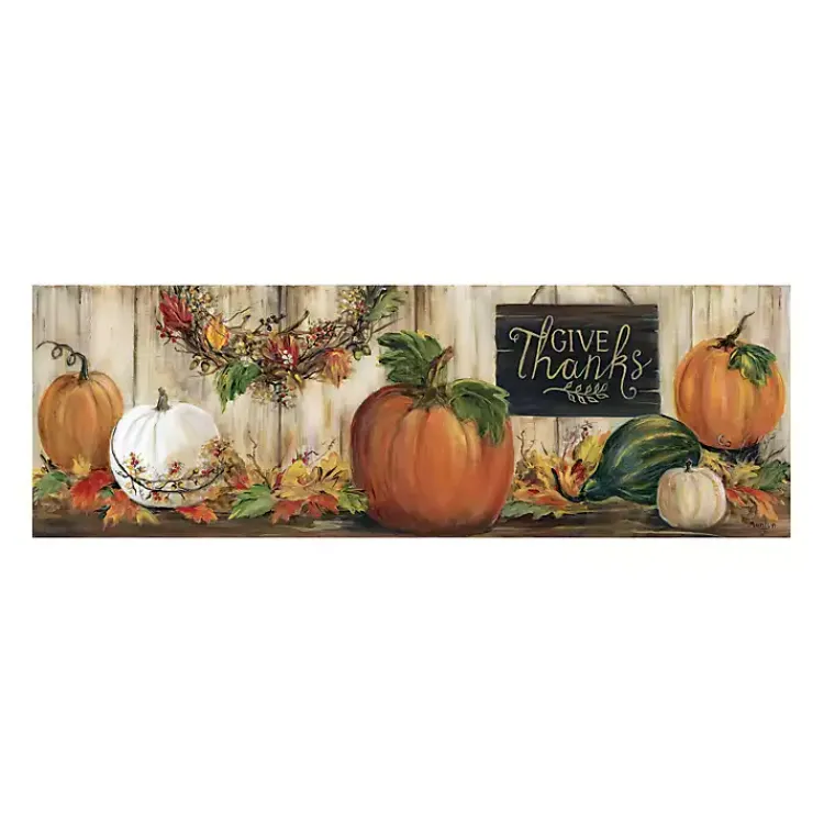 Sale Give Thanks Pumpkin Canvas Art Print Fall