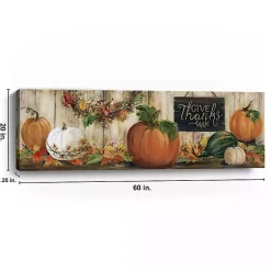 Hot Give Thanks Pumpkins Canvas Art Print Fall