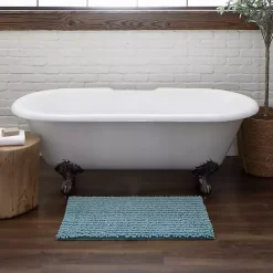 Kirklands Home Bathroom Rugs|Glacier Lofty Pile Chenille Bath Mat, 45 in. Blue