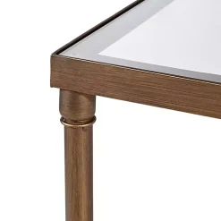 Kirklands Home Coffee Tables|Glass and Metal Rectangle Porter Coffee Table Gold