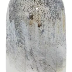 New Glazed Gray Glass Vases, Set of 2 Vases