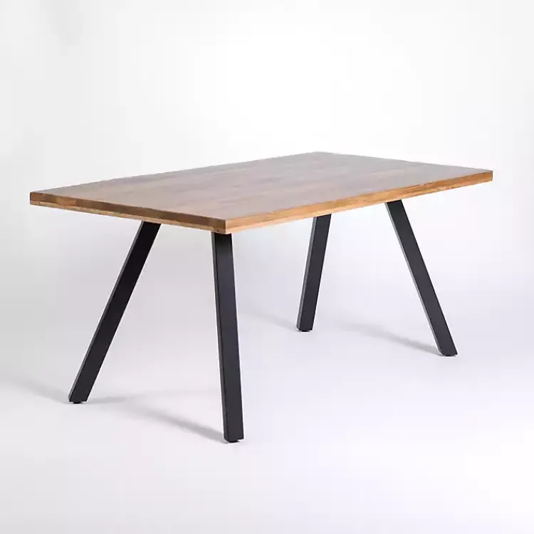 Kirklands Home Dining Tables|Glenn Natural Wood Rectangular Dining Table Brown