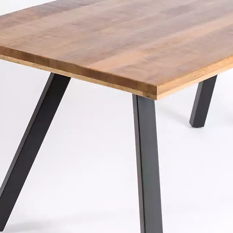 Kirklands Home Dining Tables|Glenn Natural Wood Rectangular Dining Table Brown