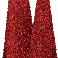 Glitte Cone Tabletop Trees, Set of 3 Christmas Decorations
