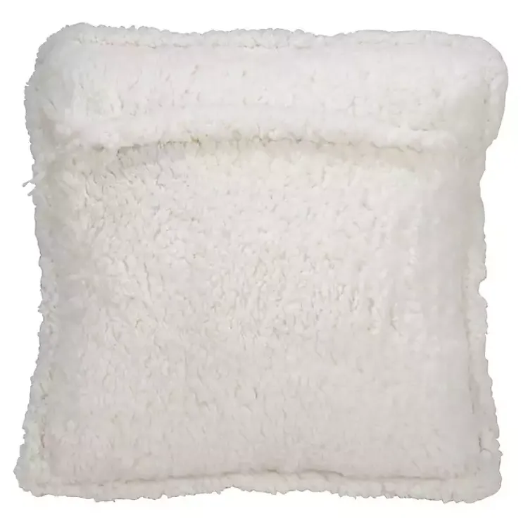 Hot Glittery Silver Sherpa Sequins Throw Pillow Pillows