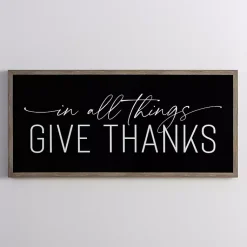 Best Glossy Give Thanks Wall Plaque Fall