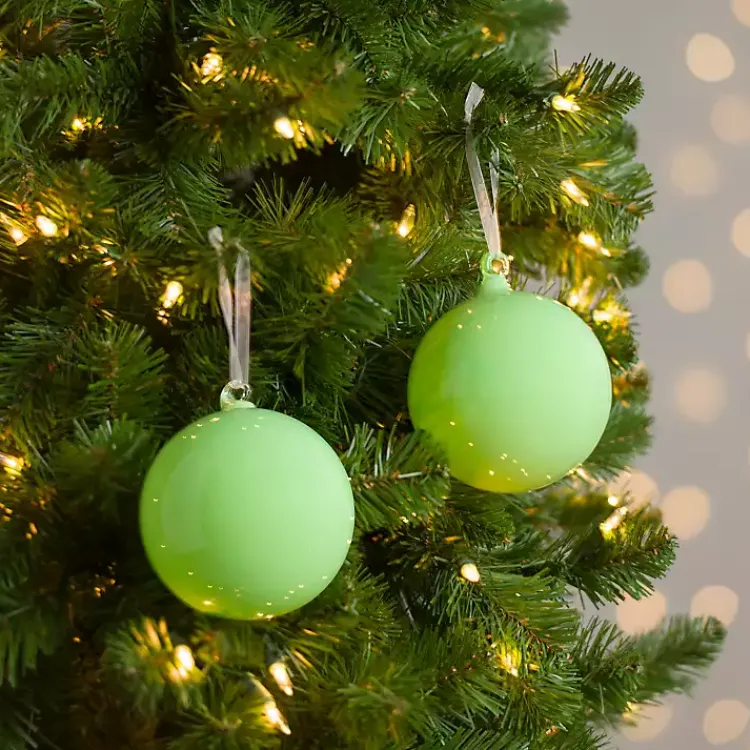 Sale Glossy Ball 2-pc. Ornament Set, 4 in. Christmas Ornaments