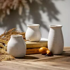 Outlet Glossy Curved Vases, Set of 3 Vases