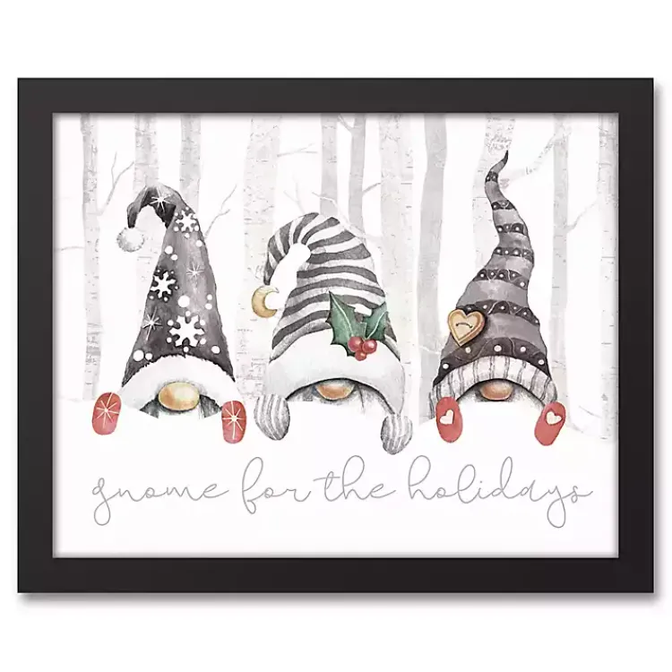 Sale Gnome for the Holidays Framed Canvas Art Print Christmas Art & Wall Decor