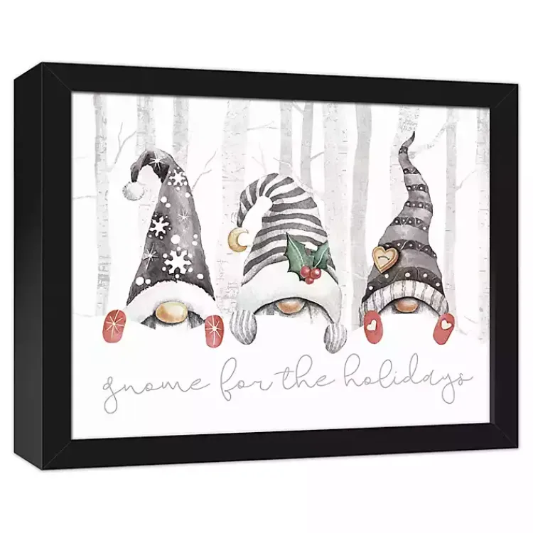 Sale Gnome for the Holidays Framed Canvas Art Print Christmas Art & Wall Decor