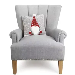 Online Gnome in Striped Hat Christmas Pillow Pillows