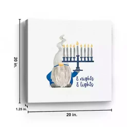 Discount Gnome with Menorah Canvas Art Print Hanukkah Decorations