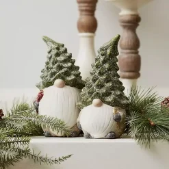 Outlet Gnomes with Pine Tree Hats, Set of 2 Christmas Decorations