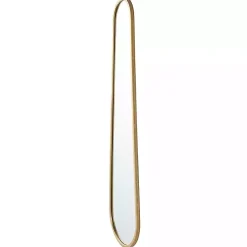 Kirklands Home Decorative Mirrors|Gold Abstract Oblong Wall Mirror