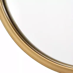 Kirklands Home Decorative Mirrors|Gold Abstract Oblong Wall Mirror