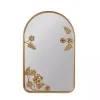 Kirklands Home Decorative Mirrors|Gold Adaline Floral Arched Wall Mirror