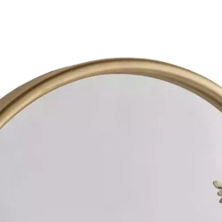 Kirklands Home Decorative Mirrors|Gold Adaline Floral Arched Wall Mirror