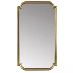 Kirklands Home Decorative Mirrors|Gold Adelaide Scalloped Rectangular Wall Mirror