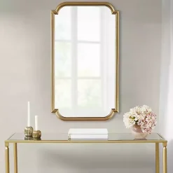 Kirklands Home Decorative Mirrors|Gold Adelaide Scalloped Rectangular Wall Mirror