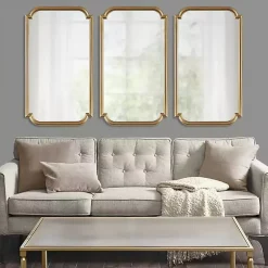 Kirklands Home Decorative Mirrors|Gold Adelaide Scalloped Rectangular Wall Mirror