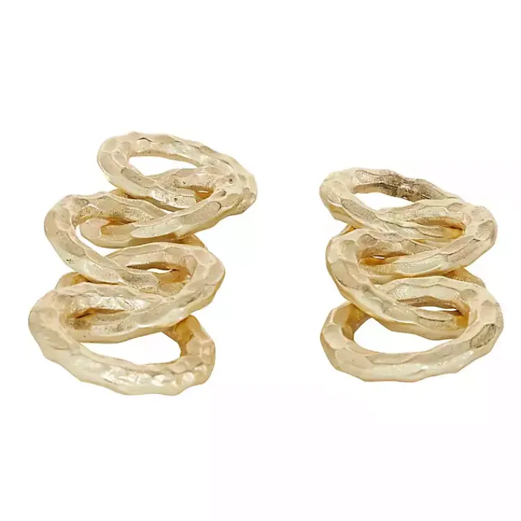 Outlet Aluminum Chain Link Sculptures, Set of 2 Statues & Figurines