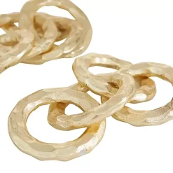 Outlet Aluminum Chain Link Sculptures, Set of 2 Statues & Figurines