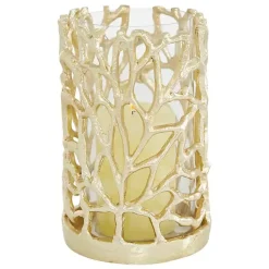 Discount Aluminum Coral Hurricane, 8 in. Candle Holders