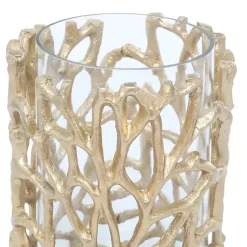 Discount Aluminum Coral Hurricane, 8 in. Candle Holders