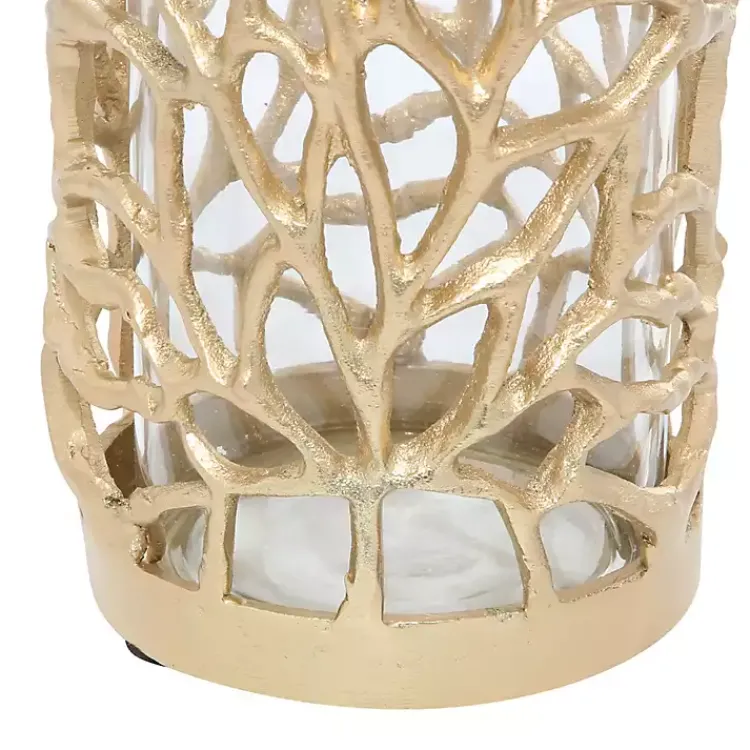 Discount Aluminum Coral Hurricane, 8 in. Candle Holders