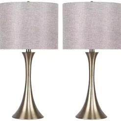 Kirklands Home Table Lamps|Gold and Tapered Table Lamps, Set of 2 Gray