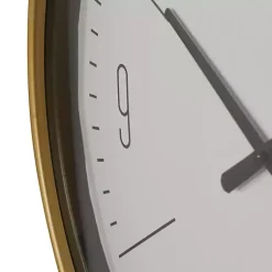 Kirklands Home Clocks|Gold and White Classic Wall Clock