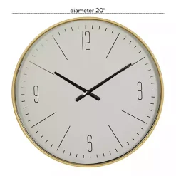 Kirklands Home Clocks|Gold and White Classic Wall Clock