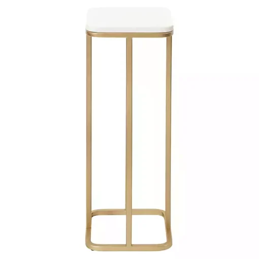 Kirklands Home Accent & End Tables|and White Credele Accent Table Gold