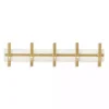 Kirklands Home Hooks|Gold and White 5-Hook Coat Rack