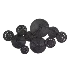 Kirklands Home Wall Plaques|Gold and White Round Layered Plates Wall Sculpture