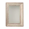 Kirklands Home Decorative Mirrors|Gold and White Washed Carved Frame Mirror