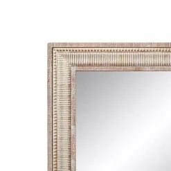 Kirklands Home Decorative Mirrors|Gold and White Washed Carved Frame Mirror