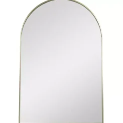 Kirklands Home Decorative Mirrors|Gold Arch Frame Modern Wall Mirror