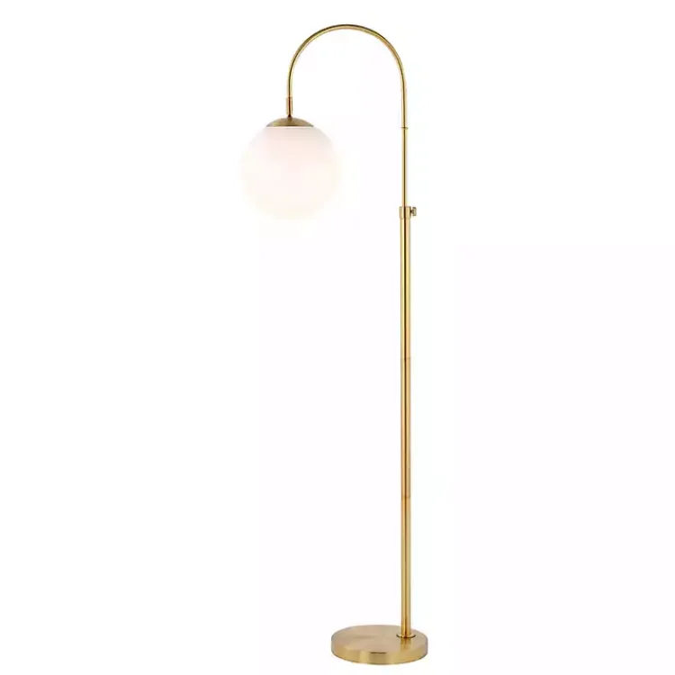 Kirklands Home Floor Lamps|Arch Globe Adjustable Floor Lamp Gold